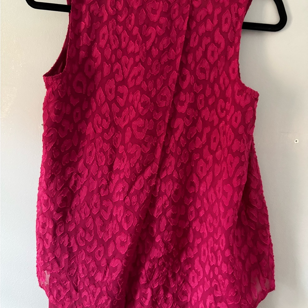 Apt. 9 Vibrant Red Patterned Blouse - image 3